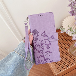 Étui portefeuille magnétique à fermeture automatique en cuir PU Lichicase pour Realme C71 Note 70T Narzo 80 Lite, motif papillon - Product Image 1