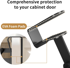 Juego <span class=keywords><strong>de</strong></span> 2 Organizadores <span class=keywords><strong>de</strong></span> Acero Inoxidable para Puertas <span class=keywords><strong>de</strong></span> Armarios <span class=keywords><strong>de</strong></span> Cocina: Toallero y Porta Paños con Ganchos - Product Image 5