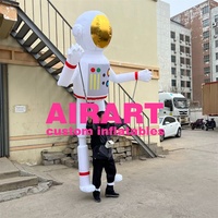 Marionnette d'astronaute gonflable, vente chaude d'usine, marionnette d'astronaute gonflable pour défilé, fête sur le thème de l'espace