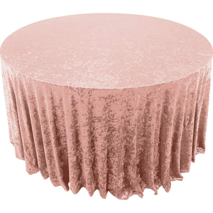 2025 nuevo diseño polvo Rosa terciopelo boda <span class=keywords><strong>mantel</strong></span> <span class=keywords><strong>Rectangular</strong></span> banquete <span class=keywords><strong>mantel</strong></span> <span class=keywords><strong>para</strong></span> restaurante Hotel elegante no tejido - Product Image 2