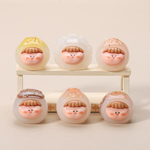 Los últimos bollos de desayuno de dibujos animados luminosos Dumplings Bollos al vapor Encantos de resina para DIY Car Home Adornos Decoraciones de escritorio - Product Image 2