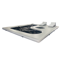 Plateforme flottante gonflable personnalisée en PVC pour bain de soleil, ponton, quai, tapis d'eau, pour yacht, résistante aux UV