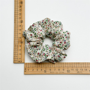 Đáng Yêu Phong Cách Pháp Voan Hoa Tóc Scrunchies Cô Gái Mềm Vải Hoa Nhỏ In Kiểu Tóc Đuôi Ngựa Chủ Tóc Phụ Kiện - Product Image 4