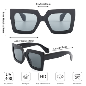 Explosions <b>Large</b>-<b>frame</b> Women's Square Computer Glasses European American Fashion Simple Colorful Full Rim <b>Frame</b> UV400 Mirror - Product Image 3