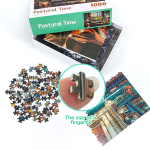 Puzzle sur mesure de mille pièces, scène pastorale, en carton, avec découpe de précision, lignes de découpe de haute qualité, choix de revêtement, plan 1:1, boîte écologique - Product Image 2