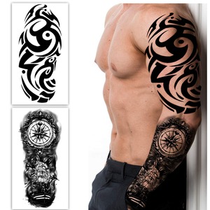 Hadiyah BeautyArm tatuaje temporal pegatina <span class=keywords><strong>manga</strong></span> completa flor grande Lobo dragón León Tigre tótem tatuaje para adultos <span class=keywords><strong>hombre</strong></span> mujer - Product Image 6