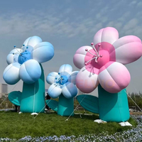 Fleurs gonflables géantes pour l'extérieur, modèle de fleurs gonflables pour pelouse de parc, plantes gonflables géantes pour la décoration des parcs