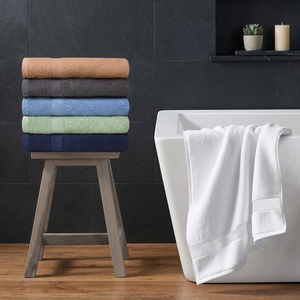 Toallas de Baño de Tela de Rizo de Color Sólido, Rectangulares, de Secado Rápido, Lavables a Máquina, para Uso Doméstico, Estilo Liso para Adultos - Product Image 3
