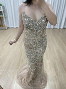 MC20108 Robes de soirée sirène fourreau de luxe couleur <span class=keywords><strong>nude</strong></span> ornées de perles 2026, <span class=keywords><strong>Robe</strong></span> de cérémonie pour femme, Robes de mariée pour <span class=keywords><strong>demoiselle</strong></span> <span class=keywords><strong>d</strong></span>'<span class=keywords><strong>honneur</strong></span> - Product Image 3