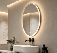 Miroir LED d'hôtel moderne, anti-buée, capteur tactile intelligent, éclairage à 3 couleurs, cadre chromé, indice de protection IP66, montage mural, branchement direct, garantie 3 ans