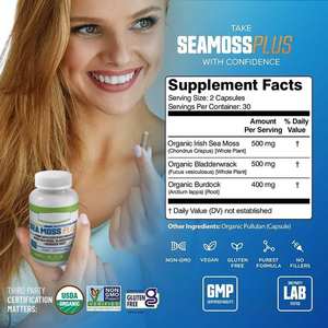 OEM/ODM Immunité prise en charge pilules végétaliennes complément capsules de mousse de mer organique naturelle pour adultes marque privée - Product Image 5