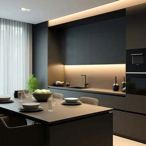 Customized Modern Villa Home Furniture <b>Dark</b> Color Scheme Wooden Pieces for Living <b>Room</b> Bathroom Kitchen Apartment - Product Image 5