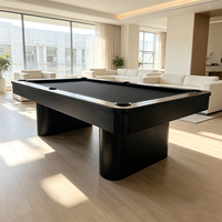Table de billard de luxe contemporaine en bois massif avec plateau en ardoise, style moderne pour villa et salle de jeux familiale