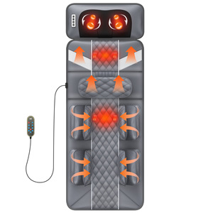 Massage Mattress Full Body Airbag <b>Vibration</b> Heat Therapy Neck Back Waist Legs Massage Cushion <b>Plug</b> <b>In</b> PU Leather - Product Image 1