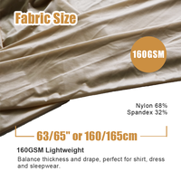 Tela Elástica de Spandex de Primera Calidad con Tacto Sedoso, de Secado Rápido, para Vestidos Elegantes y Pijamas