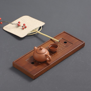 New Chinese style bamboo <b>tea</b> <b>tray</b>, simple single-person Kung Fu <b>tea</b> set, <b>tea</b> sea, water storage rectangular <b>tray</b>, small <b>tea</b> - Product Image 3