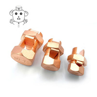 T/J -16 Cobre/Latón Tipo de perno dividido Conector de extensión de cable eléctrico Abrazadera de grifo de línea