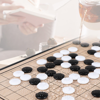 Magnetic Go Game Set (19 X 19),Weiqi Travel Foldable Board Game Set with Magnetic Plastic Stones & Go Game Rules