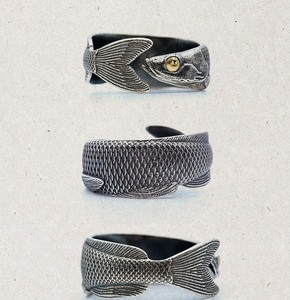오픈 링 금붕어 독특한 빅 핑거 서클 디자인 트렌디한 파인 주얼리 남녀 파티용 선물 - Product Image 2