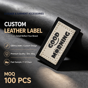 Etiqueta de Metal y Cuero PU Personalizada con Logotipo de Marca para Pantalones Cortos, Boinas, Bolsas de Viaje, Bufandas de Lino, Zapatos de Moda - Product Image 1