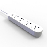 Multiprise neuve d'usine, 3 prises, 1 USB, 2 Type-C, 13A, 110V, 2 mètres de long, résistante au feu, CE ROHS
