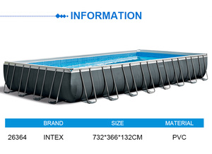 <strong>Intex</strong> 26364 24 ft X 12 ft X <strong>52</strong> in Ultraxtr Rectangular <strong>Pool</strong> Set Summer Metal Frame <strong>Pool</strong> Large Family Above Ground <strong>Pools</strong>
