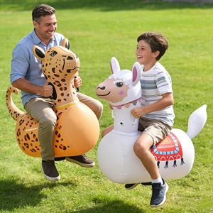 Inflatable Bouncy Leopard <b>Alpaca</b> Hopper <b>Toys</b> Heavy Duty Ride On Jumping Animal with Air Pump 220lbs Capacity Indoor Outdoor Gift - Product Image 4