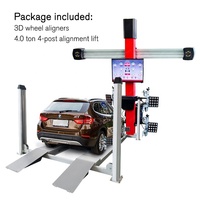 UM ce atelier de réparation prix de la machine d'alignement de roue 3d avec équipement de voiture de levage de voiture à 4 poteaux