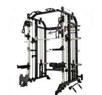 Nouveau Rack Multi-Smith 2026 Gris Foncé en Métal – Équipement de Gymnastique à Domicile pour Entraînement de Force, Exercices Triceps et Musculation