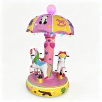 Manège pour enfants à monnayeur, mini carrousel parapluie, 3 places, licorne, machine de divertissement rotative pour enfants, vente chaude