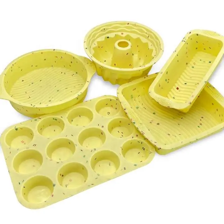 Tùy chỉnh Silicone bánh khuôn thiết lập khuôn bánh bakeware cấp thực phẩm Silicone Baking khuôn mẫu cho Baking Nhà cung cấp Silicone bánh khuôn