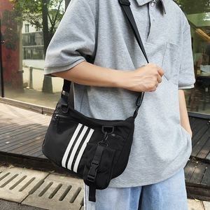 Casual Sports Crossbody Bag Nylon Unisex Large Capacity Detachable Strap Summer 2024 Red Black White Green - Product Image 2