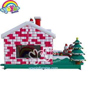 Christmas <b>House</b> <b>Inflatable</b> Amusement Park Santa Decor Twinkling Lights Capacity Backyard Holiday Celebrations - Product Image 2