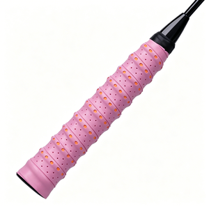 Cinta de agarre para raqueta de bádminton, cinta de agarre extra para raqueta, absorción de impactos, envoltura de PU para el mango de raqueta de tenis y squash, diseño duradero - Product Image 1