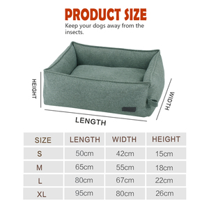 <span class=keywords><strong>Lit</strong></span> carré anti-insectes pour <span class=keywords><strong>chien</strong></span> avec housse amovible, coussin lavable pour animaux <span class=keywords><strong>de</strong></span> compagnie - Product Image 2