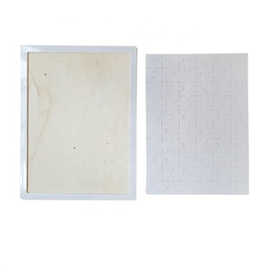 Commercio all'ingrosso 60 pezzi A4 Puzzle <span class=keywords><strong>in</strong></span> <span class=keywords><strong>legno</strong></span> fai da te personalizzato sublimazione stampato Jigsaw Puzzle Photo Frame - Product Image 2