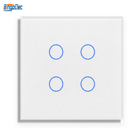 Interrupteurs de lumière de type 86 de haute qualité, standard européen, avec logo personnalisé, interrupteur Zigbee, surface en verre mat sans doigts
