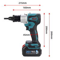 Perceuse à percussion sans fil 18V sans balais et visseuse, mini-perceuse à percussion avec mandrin auto-serrant 10mm, outil électrique DIY