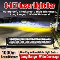 Projecteur auxiliaire de calandre avant, blanc ambre, 4 LED, universel, compatible avec voiture, SUV, tout-terrain (module de câble de télécommande 1 à 2)