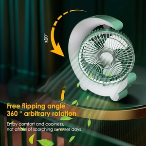 Nouveau mini ventilateur portable, recharge USB, silencieux, avec lumières LED, ventilateur de camping, vent puissant, adapté à la maison, au bureau et à l'école - Product Image 4