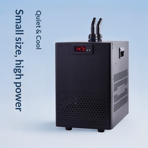 Petit refroidisseur d'aquarium en métal pour salon, aquarium silencieux, mini <span class=keywords><strong>compresseur</strong></span>, refroidisseur d'eau 130W - Product Image 1