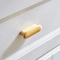 Poignées de tiroir en or brossé Poignées d'armoire contemporaines Finition mate Accessoires de quincaillerie de garde-robe de cuisine