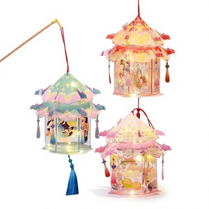 ChengNuo YiBai Linterna Luminosa Hecha a Mano con Forma de Palacio, Portátil, Funciona con Batería, Decoración para Fiestas Infantiles y Manualidades - Product Image 3