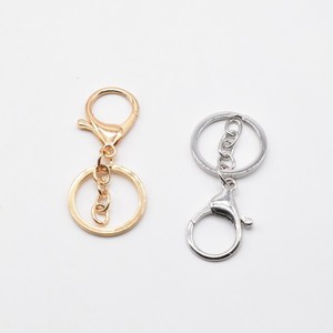 Ensemble de porte-clés à fermoir mousqueton en métal, alliage de zinc, plaqué rond, accessoires de bijoux DIY pour poupées et jouets - Product Image 5