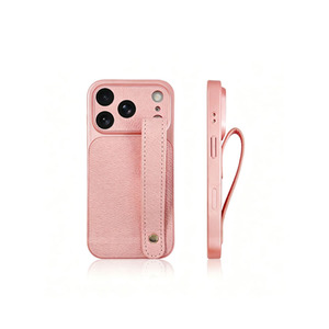 Étui de téléphone en PU avec bracelet, protection intégrale, découpe précise, grande fenêtre, antichoc, protection de l'objectif, porte-cartes - Product Image 1