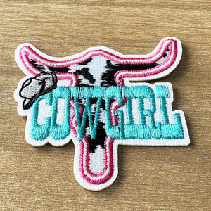 カウボーイ・カウガールハット刺繍服パッチカスタムカウボーイHOWDYアイロン接着刺繍パッチ（服、帽子、バッグ用） - Product Image 5