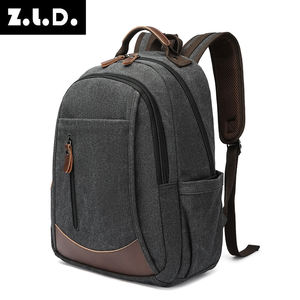 Холщовые повседневные спортивные рюкзаки ZUOLUNDUO для ноутбука с широким плечевым ремнем, дорожные рюкзаки, школьный рюкзак - Product Image 3