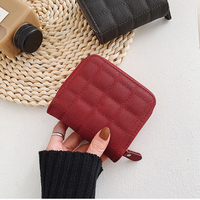 Dompet Koin Portabel Multifungsi Anti Air Model Terbaru, Dompet Kartu Mini Murah untuk Wanita, Bahan PU