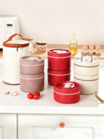 316 Edelstahl BPA-freie 5-Fach Isolierte Moderne Minimalistische Lunchbox mit Besteck und Suppenbecher für Studenten und Büroangestellte