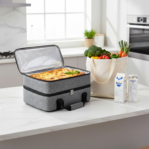<span class=keywords><strong>Bolsa</strong></span> <span class=keywords><strong>Térmica</strong></span> para Transportar Alimentos, Aislada, <span class=keywords><strong>de</strong></span> Doble Capa, para Comida Caliente/Fría, Portátil, Resistente al <span class=keywords><strong>Agua</strong></span>, Reutilizable, para Lasaña, Pizza - Product Image 1